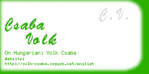 csaba volk business card